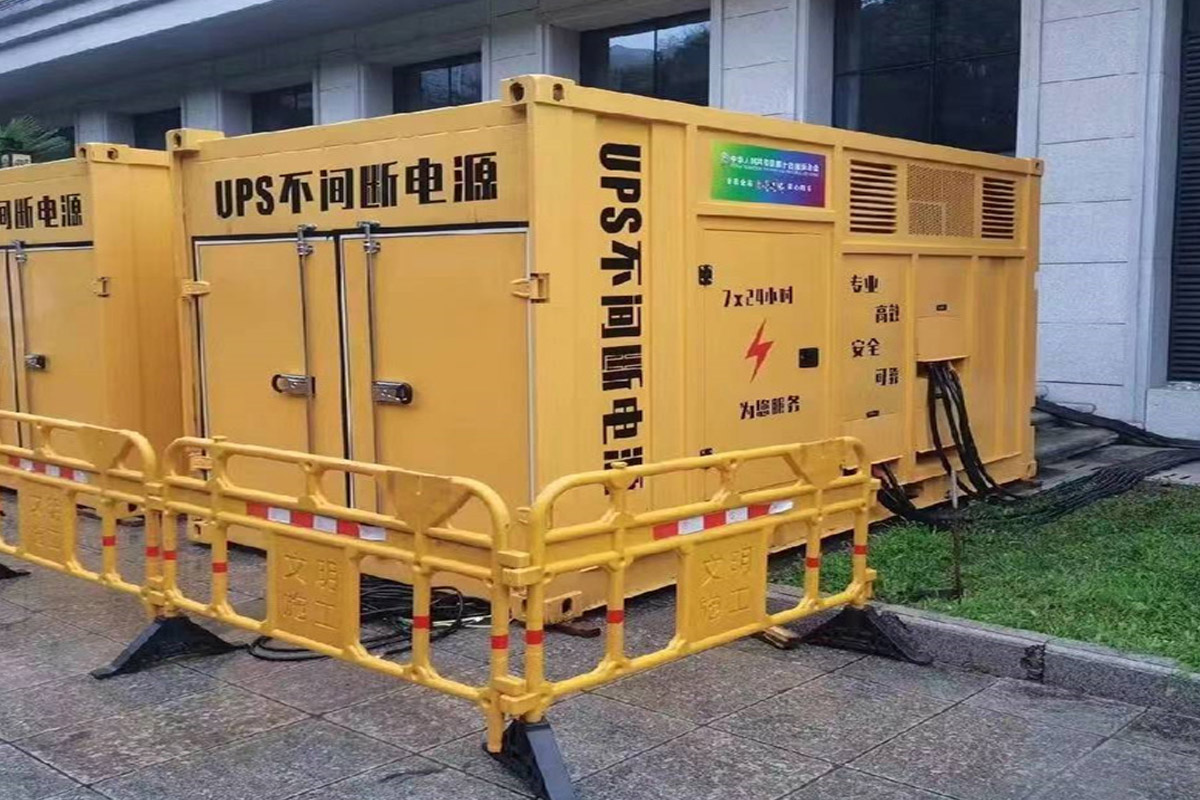 桐梓发电机租赁施工现场