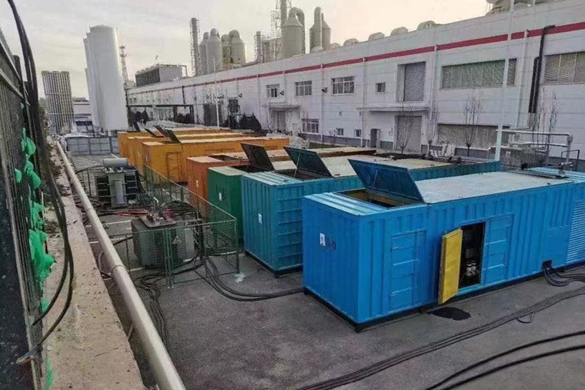 桐梓发电机租赁施工现场